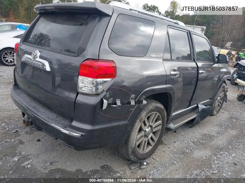 2011 Toyota 4Runner Limited V6 VIN: JTEBU5JR1B5037857 Lot: 40780594