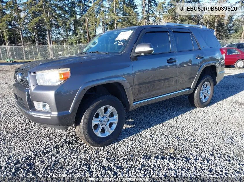 2011 Toyota 4Runner Sr5 V6 VIN: JTEBU5JR9B5039520 Lot: 40789341