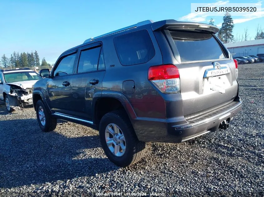 2011 Toyota 4Runner Sr5 V6 VIN: JTEBU5JR9B5039520 Lot: 40789341