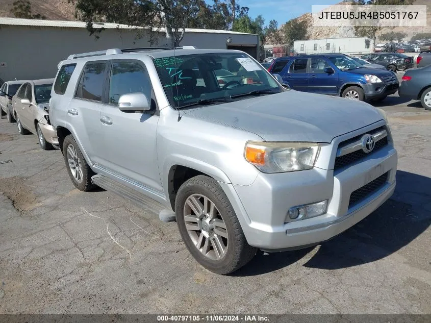 2011 Toyota 4Runner Limited V6 VIN: JTEBU5JR4B5051767 Lot: 40797105