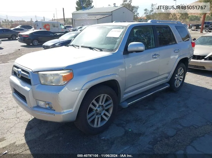 2011 Toyota 4Runner Limited V6 VIN: JTEBU5JR4B5051767 Lot: 40797105