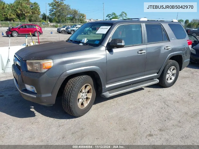 2011 Toyota 4Runner Sr5 V6 VIN: JTEBU5JR0B5042970 Lot: 40844084