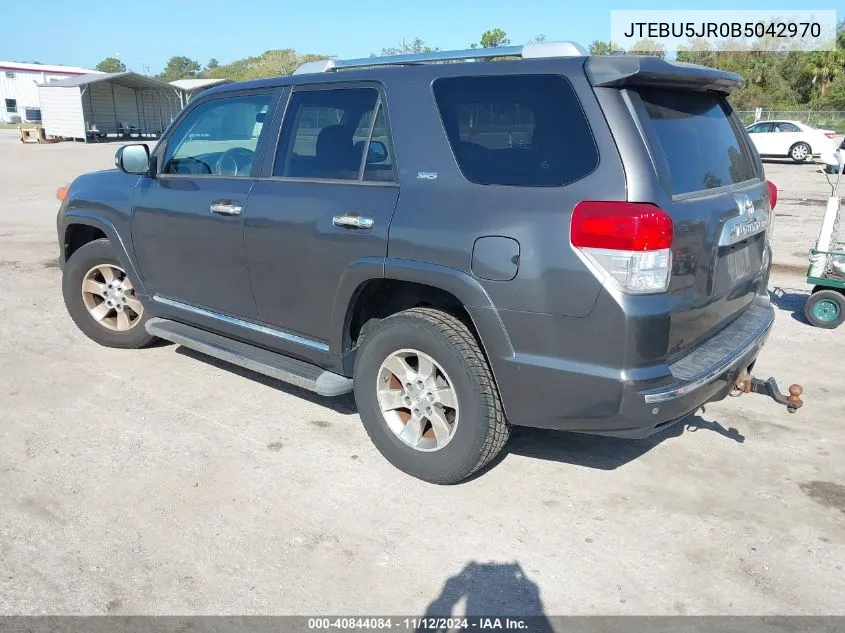 2011 Toyota 4Runner Sr5 V6 VIN: JTEBU5JR0B5042970 Lot: 40844084