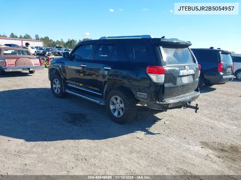 2011 Toyota 4Runner Sr5 V6 VIN: JTEBU5JR2B5054957 Lot: 40849899