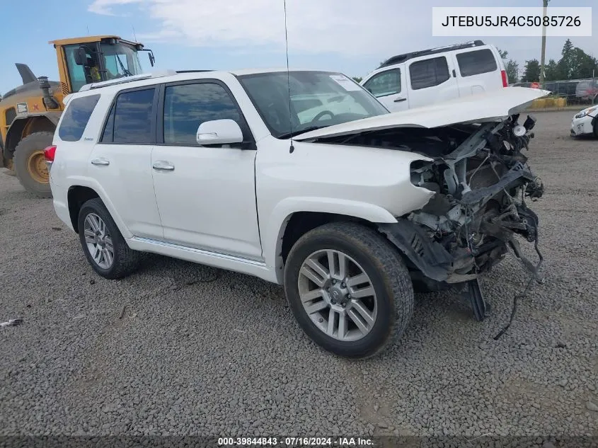 JTEBU5JR4C5085726 2012 Toyota 4Runner Limited