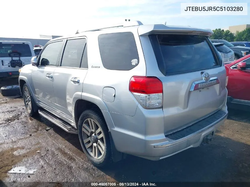 JTEBU5JR5C5103280 2012 Toyota 4Runner Limited