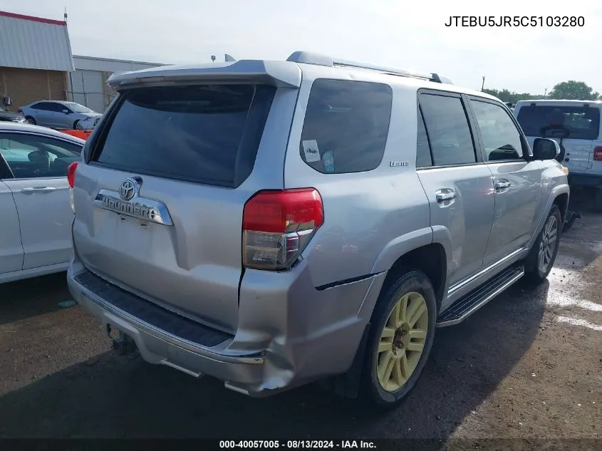 JTEBU5JR5C5103280 2012 Toyota 4Runner Limited