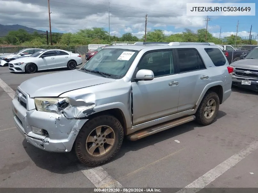 2012 Toyota 4Runner Limited/Sr5 VIN: JTEZU5JR1C5034649 Lot: 40129250