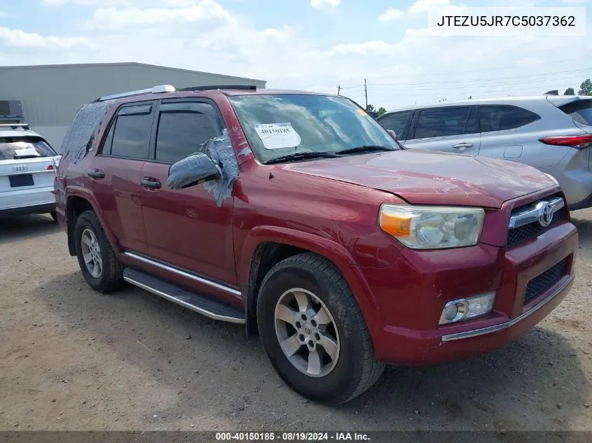 2012 Toyota 4Runner Sr5 VIN: JTEZU5JR7C5037362 Lot: 40150185