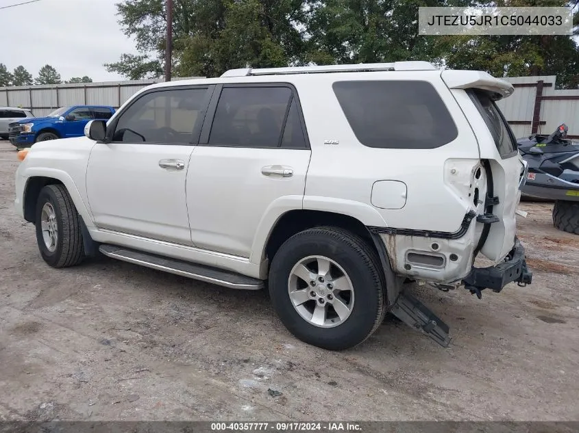 2012 Toyota 4Runner Sr5 VIN: JTEZU5JR1C5044033 Lot: 40357777