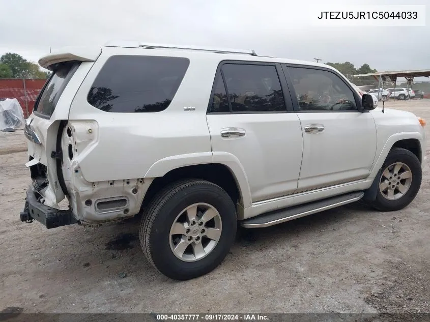 2012 Toyota 4Runner Sr5 VIN: JTEZU5JR1C5044033 Lot: 40357777