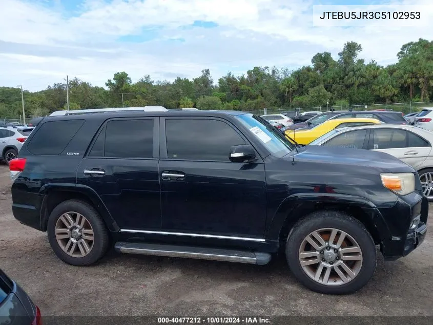 JTEBU5JR3C5102953 2012 Toyota 4Runner Sr5/Limited/Trail