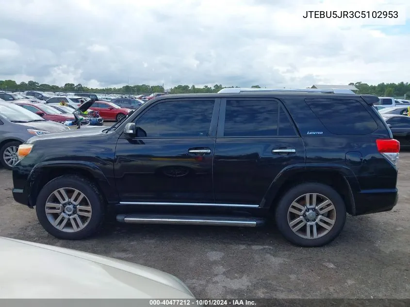 JTEBU5JR3C5102953 2012 Toyota 4Runner Sr5/Limited/Trail