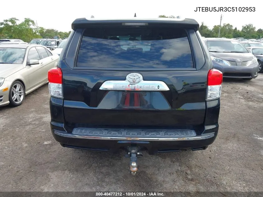 JTEBU5JR3C5102953 2012 Toyota 4Runner Sr5/Limited/Trail