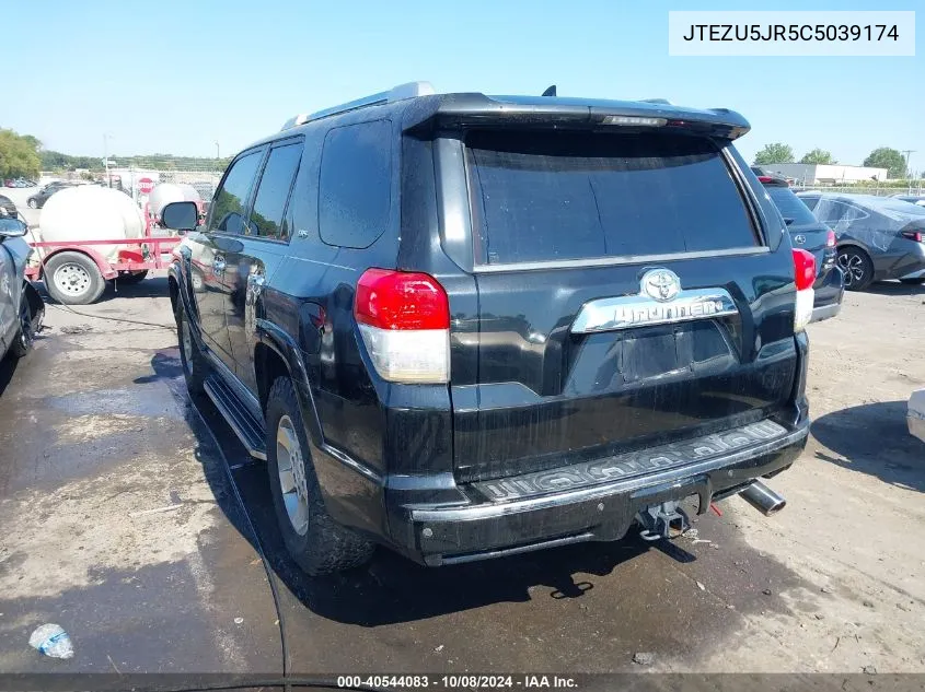 2012 Toyota 4Runner Sr5 VIN: JTEZU5JR5C5039174 Lot: 40544083