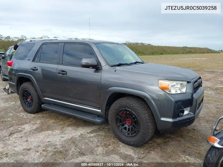 JTEZU5JR0C5039258 2012 Toyota 4Runner Sr5