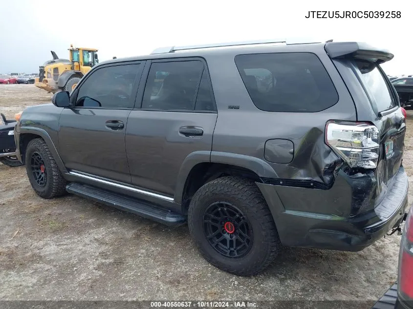 JTEZU5JR0C5039258 2012 Toyota 4Runner Sr5