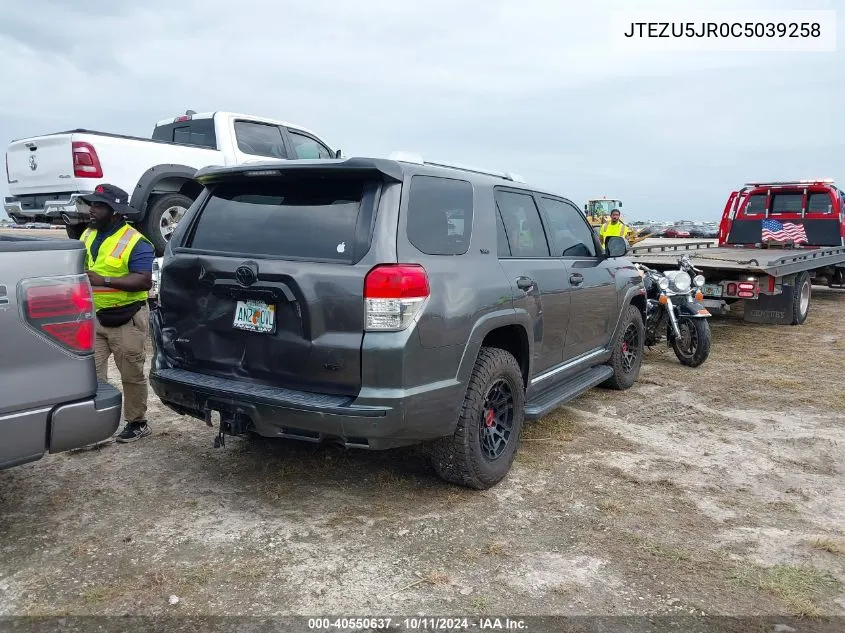 JTEZU5JR0C5039258 2012 Toyota 4Runner Sr5