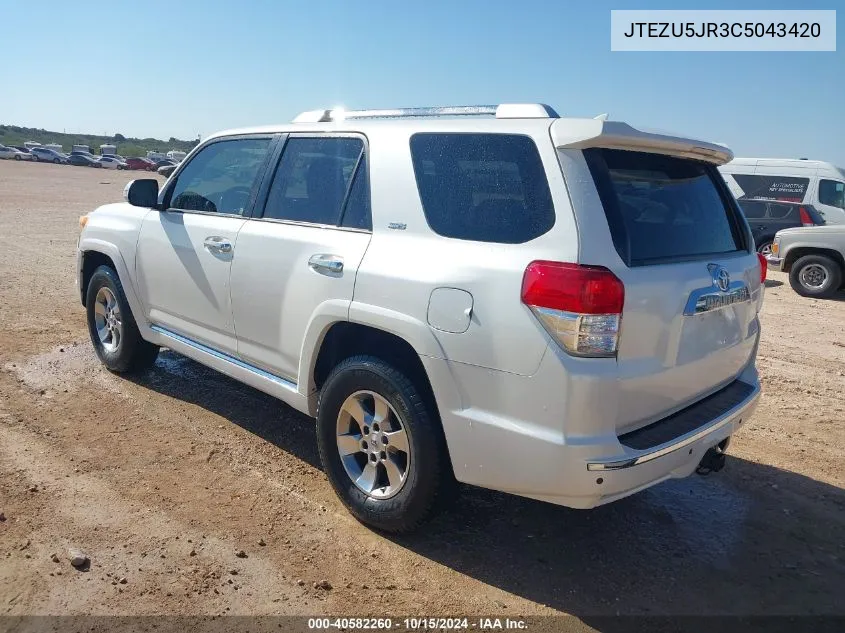 2012 Toyota 4Runner Sr5 VIN: JTEZU5JR3C5043420 Lot: 40582260