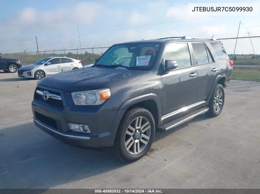 2012 Toyota 4Runner Sr5/Limited/Trail VIN: JTEBU5JR7C5099930 Lot: 40593032