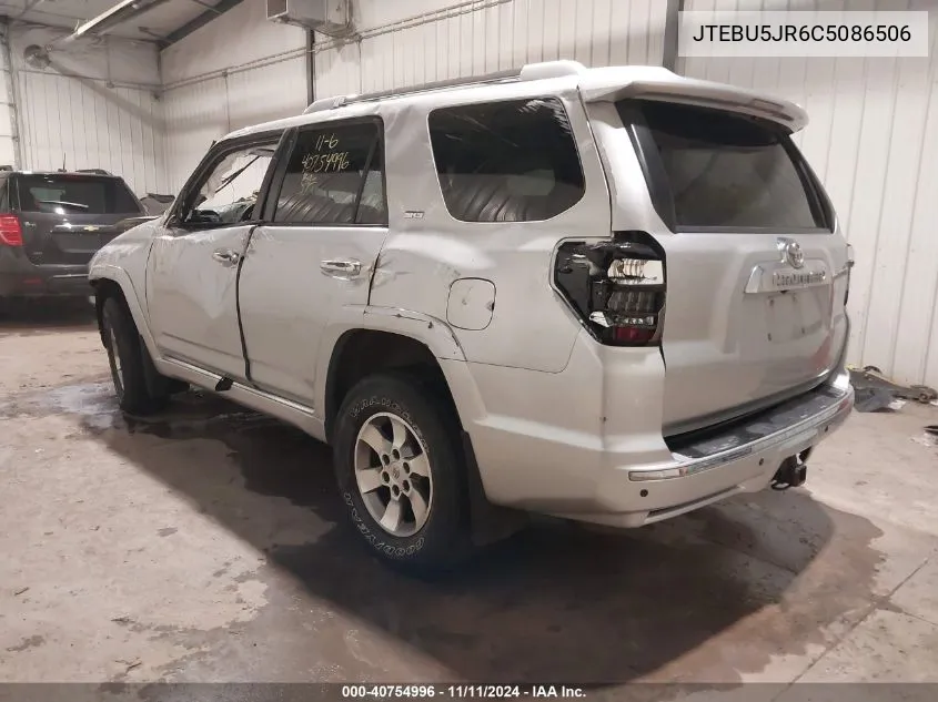 2012 Toyota 4Runner Sr5/Limited/Trail VIN: JTEBU5JR6C5086506 Lot: 40754996