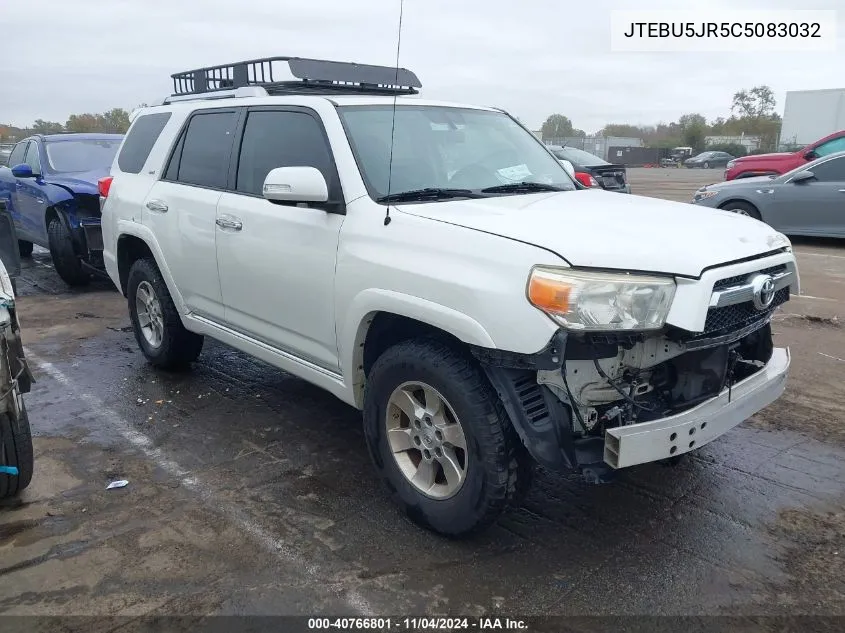 2012 Toyota 4Runner Sr5 VIN: JTEBU5JR5C5083032 Lot: 40766801