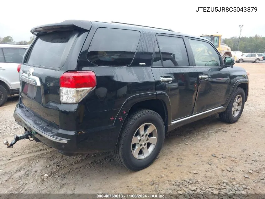 2012 Toyota 4Runner Sr5 VIN: JTEZU5JR8C5043879 Lot: 40769013