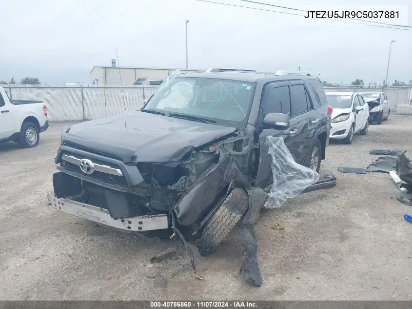 2012 Toyota 4Runner Sr5 VIN: JTEZU5JR9C5037881 Lot: 40786860