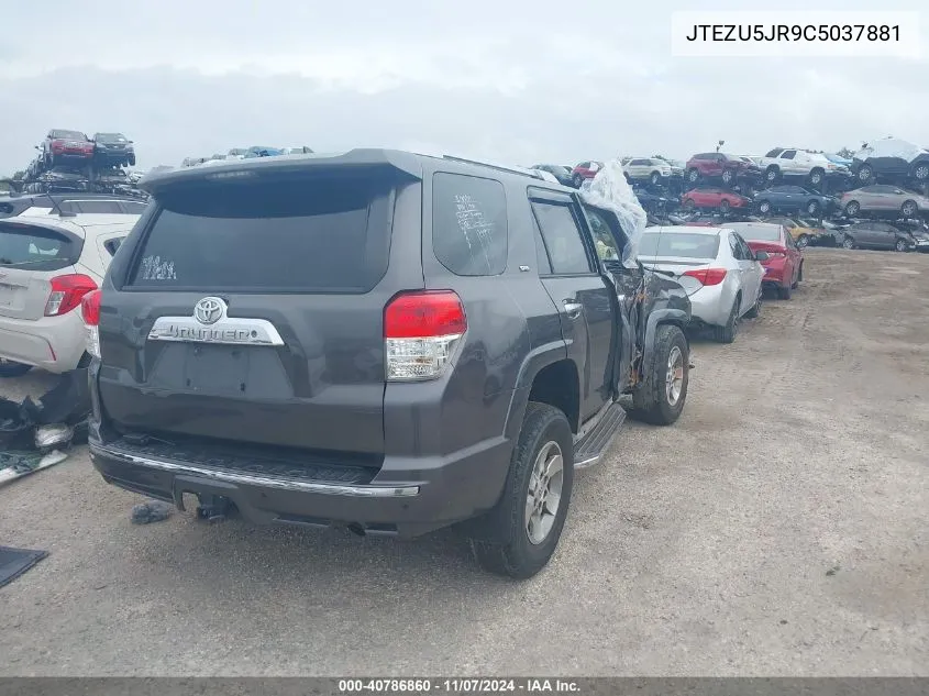 2012 Toyota 4Runner Sr5 VIN: JTEZU5JR9C5037881 Lot: 40786860