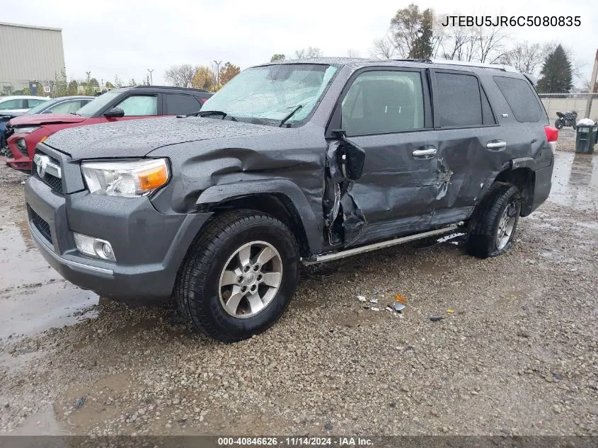 2012 Toyota 4Runner Sr5 VIN: JTEBU5JR6C5080835 Lot: 40846626