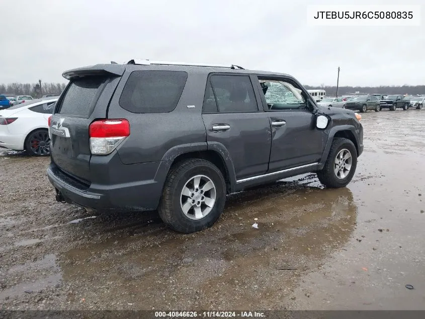 2012 Toyota 4Runner Sr5 VIN: JTEBU5JR6C5080835 Lot: 40846626