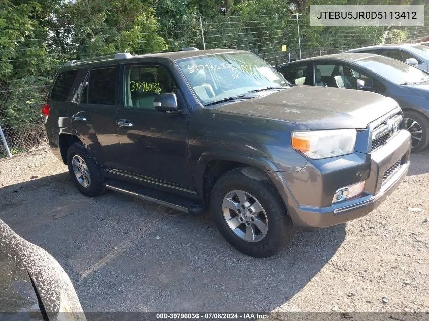 2013 Toyota 4Runner Sr5 VIN: JTEBU5JR0D5113412 Lot: 39796036