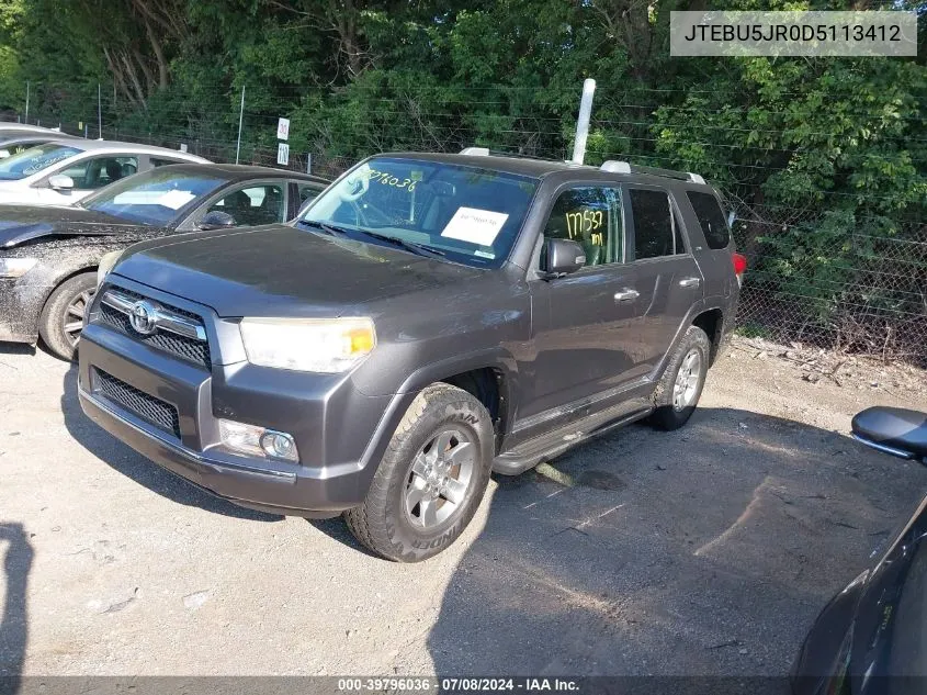 2013 Toyota 4Runner Sr5 VIN: JTEBU5JR0D5113412 Lot: 39796036