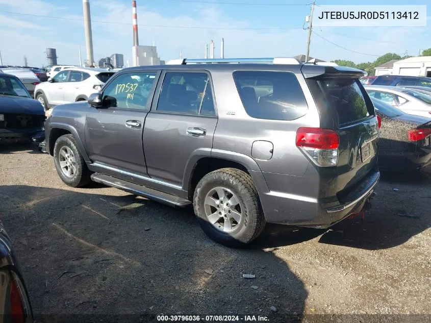 2013 Toyota 4Runner Sr5 VIN: JTEBU5JR0D5113412 Lot: 39796036