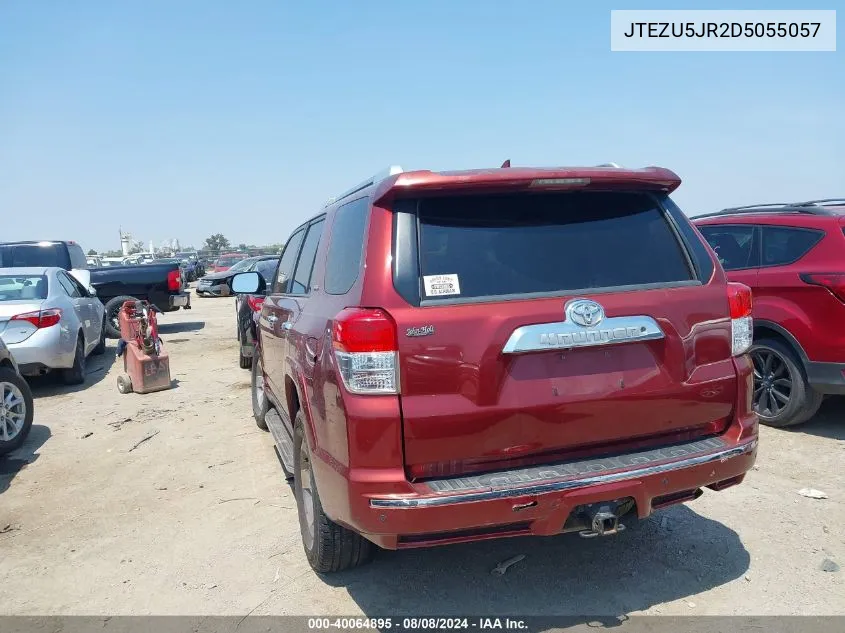 2013 Toyota 4Runner Sr5 VIN: JTEZU5JR2D5055057 Lot: 40064895