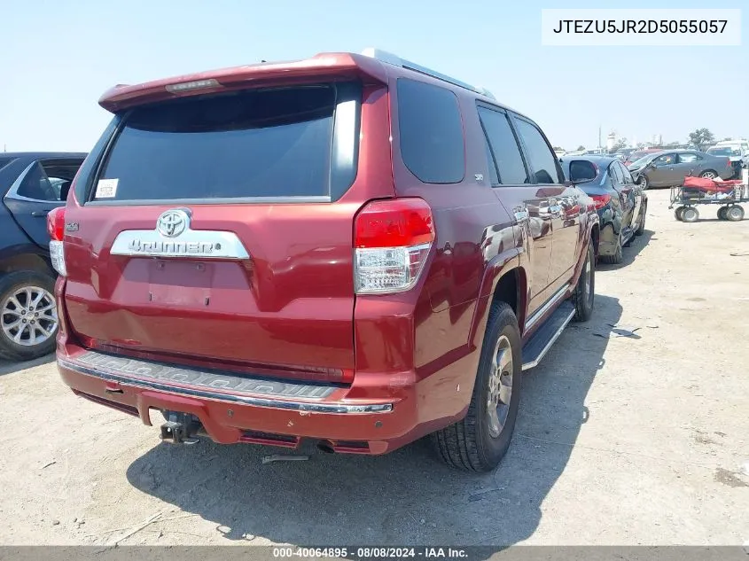 2013 Toyota 4Runner Sr5 VIN: JTEZU5JR2D5055057 Lot: 40064895