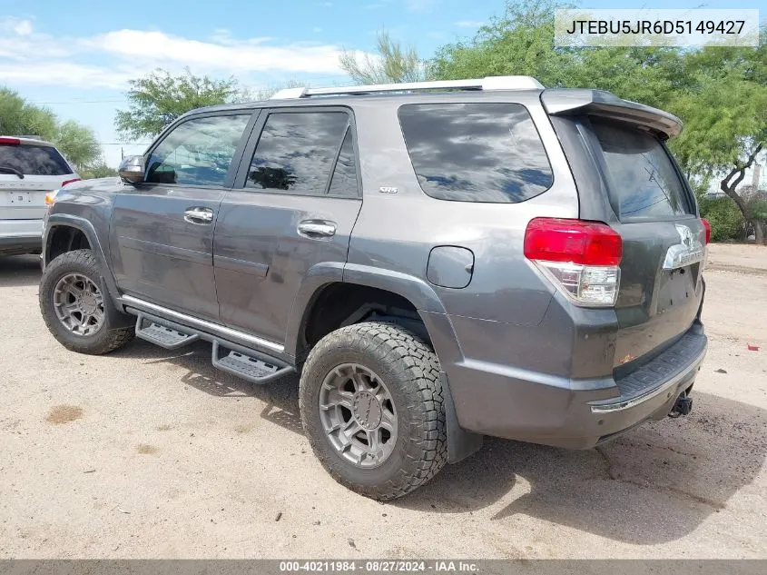 2013 Toyota 4Runner Sr5 VIN: JTEBU5JR6D5149427 Lot: 40211984