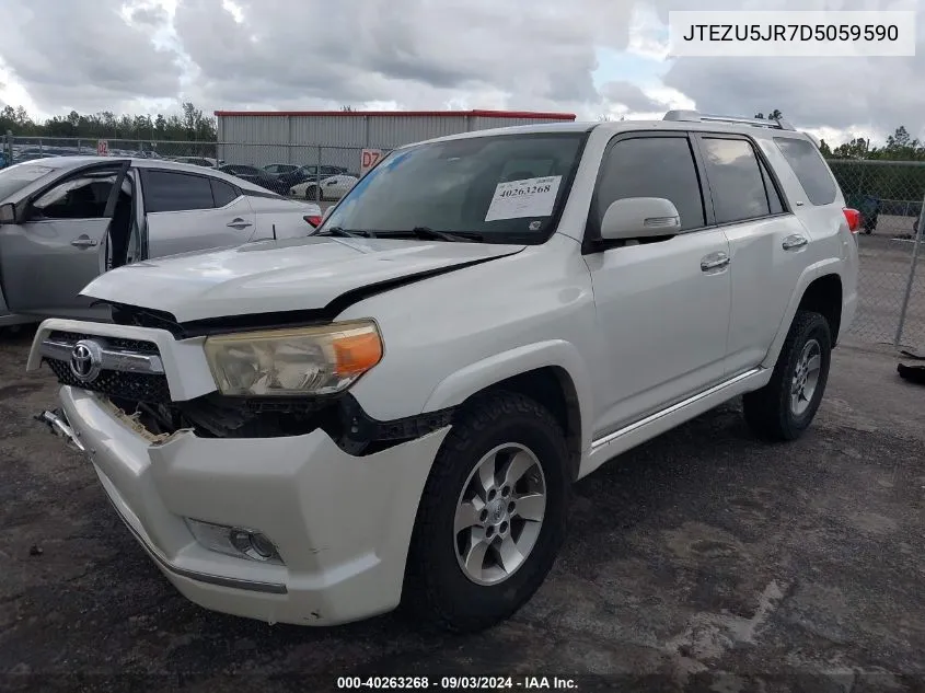 2013 Toyota 4Runner Sr5 VIN: JTEZU5JR7D5059590 Lot: 40263268