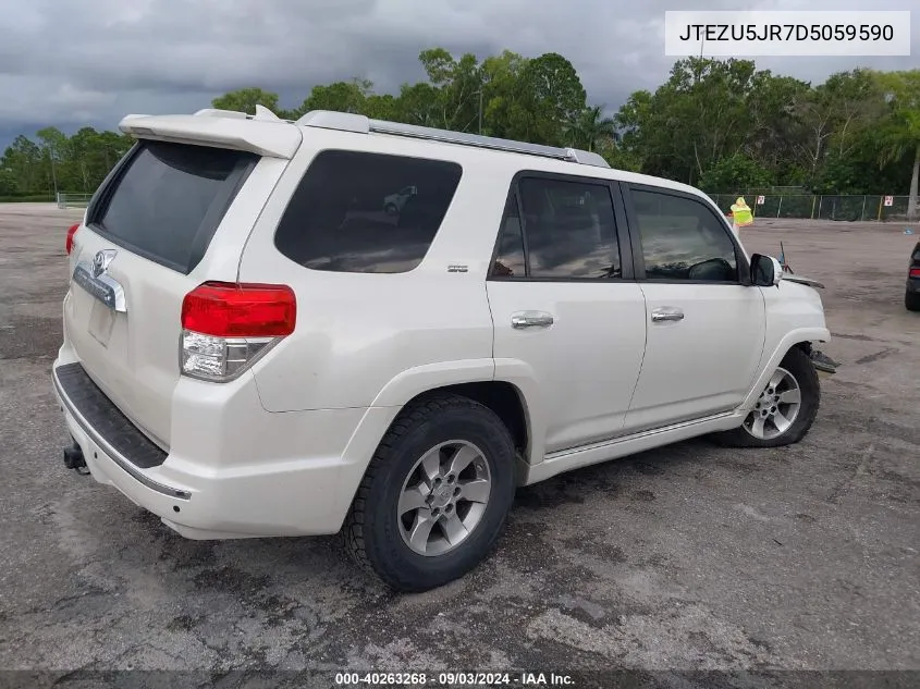 2013 Toyota 4Runner Sr5 VIN: JTEZU5JR7D5059590 Lot: 40263268