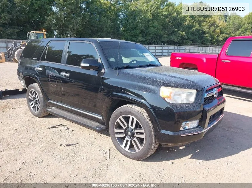 2013 Toyota 4Runner Limited VIN: JTEBU5JR7D5126903 Lot: 40298153