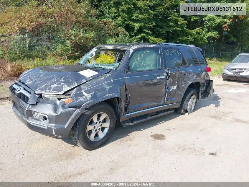 2013 Toyota 4Runner Sr5 VIN: JTEBU5JRXD5131612 Lot: 40334203