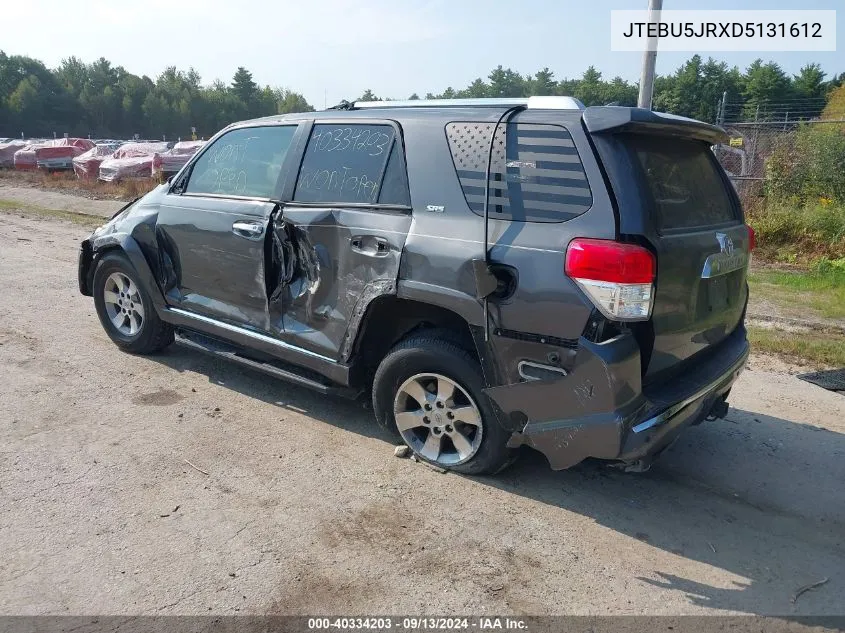 2013 Toyota 4Runner Sr5 VIN: JTEBU5JRXD5131612 Lot: 40334203