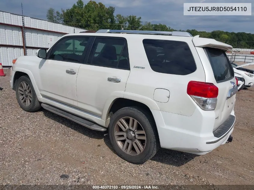 2013 Toyota 4Runner Limited VIN: JTEZU5JR8D5054110 Lot: 40372103