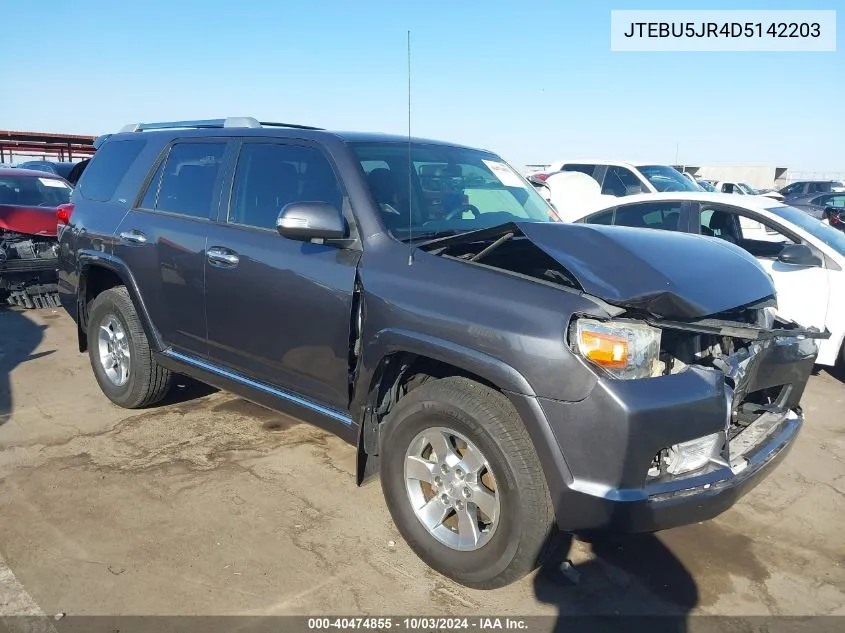 2013 Toyota 4Runner Sr5 VIN: JTEBU5JR4D5142203 Lot: 40474855