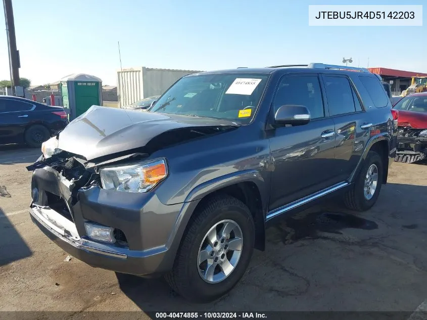 2013 Toyota 4Runner Sr5 VIN: JTEBU5JR4D5142203 Lot: 40474855