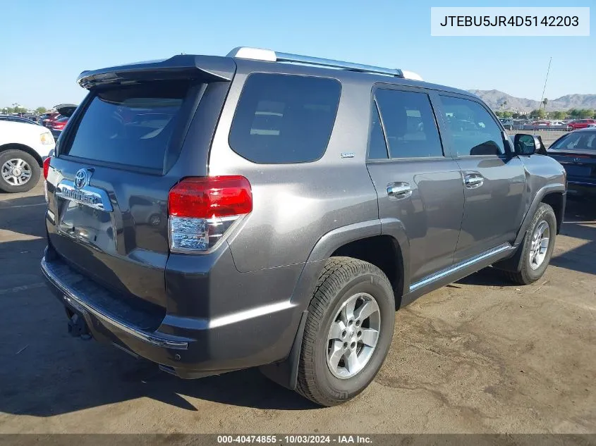 2013 Toyota 4Runner Sr5 VIN: JTEBU5JR4D5142203 Lot: 40474855