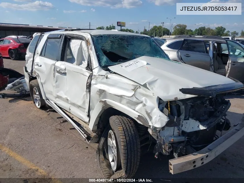 2013 Toyota 4Runner Sr5 VIN: JTEZU5JR7D5053417 Lot: 40497147