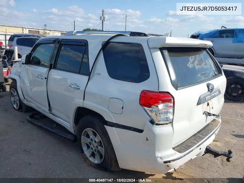 2013 Toyota 4Runner Sr5 VIN: JTEZU5JR7D5053417 Lot: 40497147