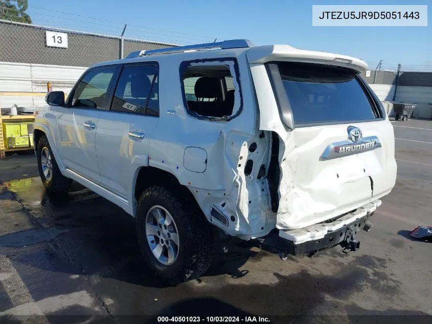 2013 Toyota 4Runner Sr5 VIN: JTEZU5JR9D5051443 Lot: 40501023