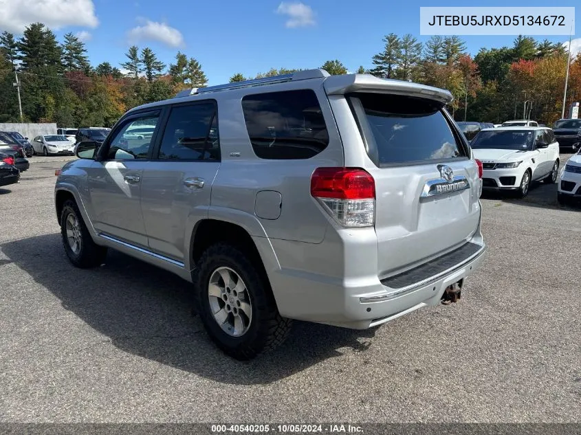 2013 Toyota 4Runner Sr5/Limited/Trail VIN: JTEBU5JRXD5134672 Lot: 40540205